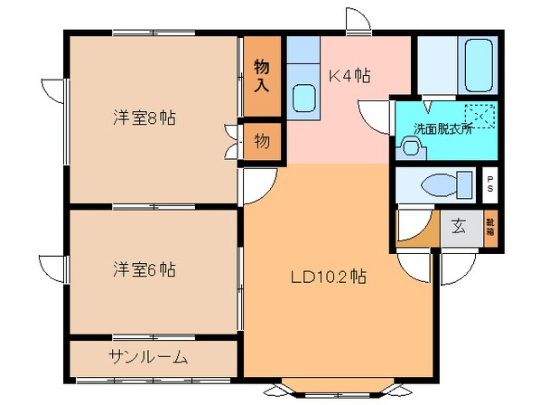 Mﾊｲﾂの物件間取画像